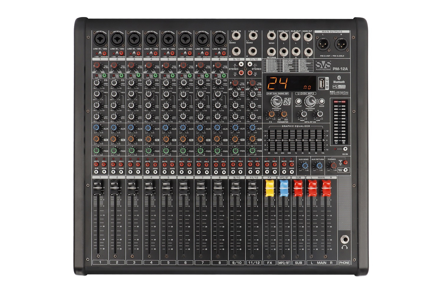 SVS Audiotechnik mixers PM-12A Активный аналоговый микшерный пульт, 12-канальный в Междуреченске